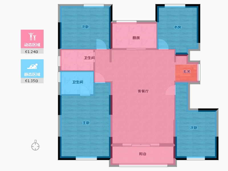 浙江省-宁波市-金隅大成郡一期-111.00-户型库-动静分区