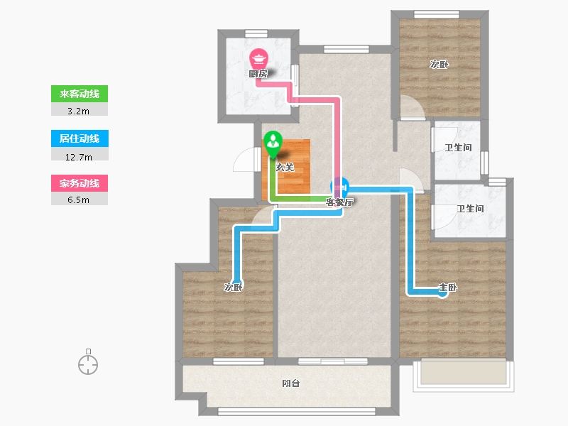 浙江省-宁波市-大发融悦府-92.67-户型库-动静线