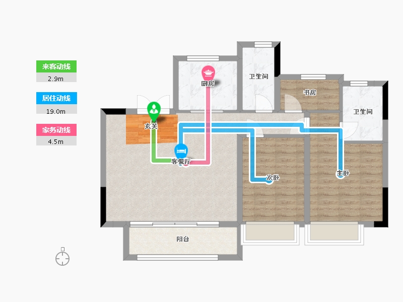 浙江省-宁波市-荣安桂语嵩江-84.01-户型库-动静线