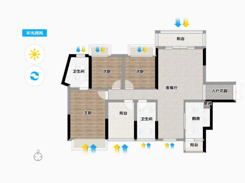 广东省-东莞市-宏远帝庭山-97.52-户型库-采光通风