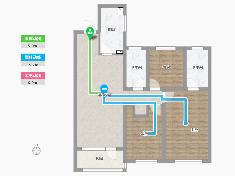 江苏省-苏州市-科技城金茂府-80.31-户型库-动静线