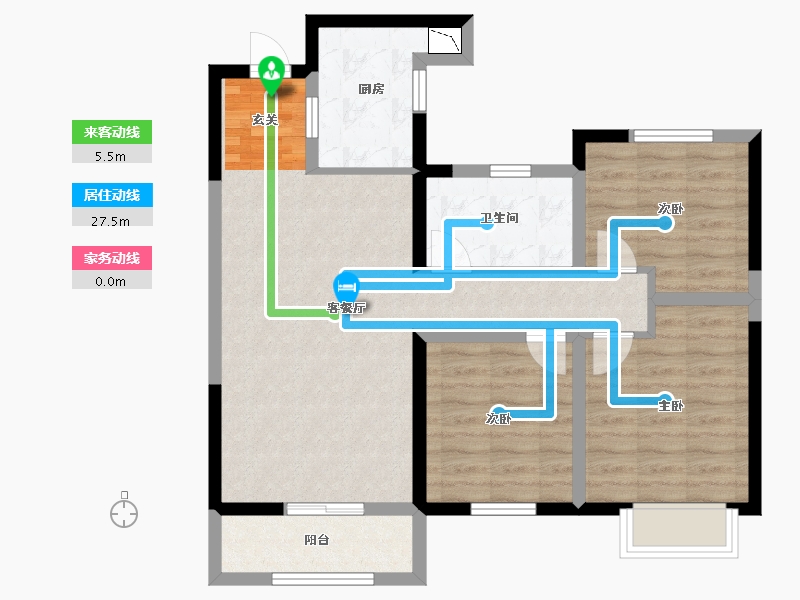 湖北省-武汉市-电建地产�吃糜�府-77.67-户型库-动静线