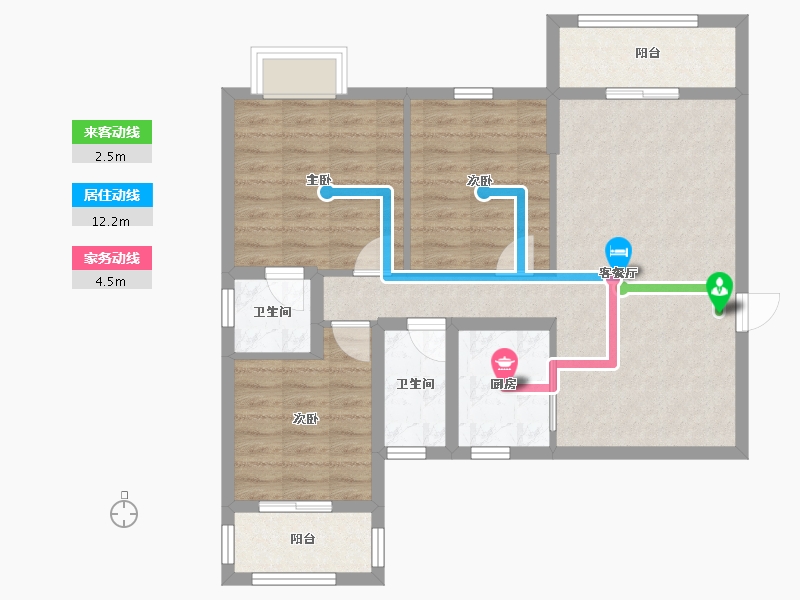 广西壮族自治区-柳州市-柳西新城-82.26-户型库-动静线