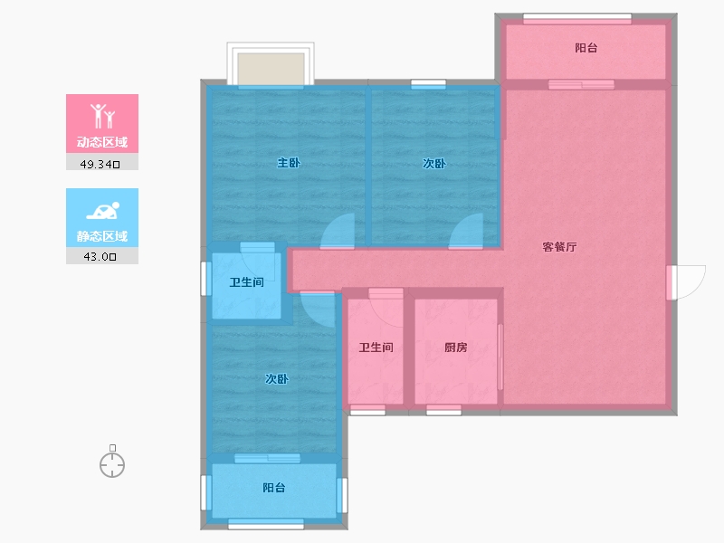 广西壮族自治区-柳州市-柳西新城-82.26-户型库-动静分区