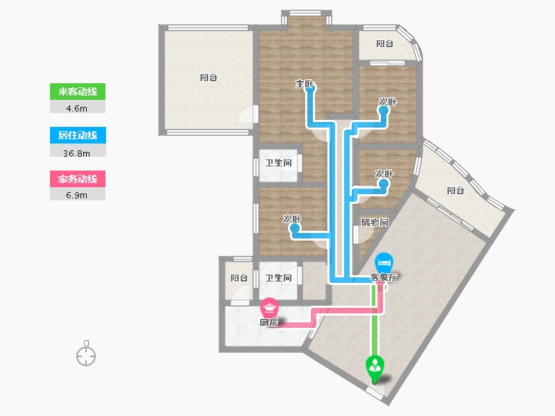 福建省-泉州市-美仙山-140.21-户型库-动静线