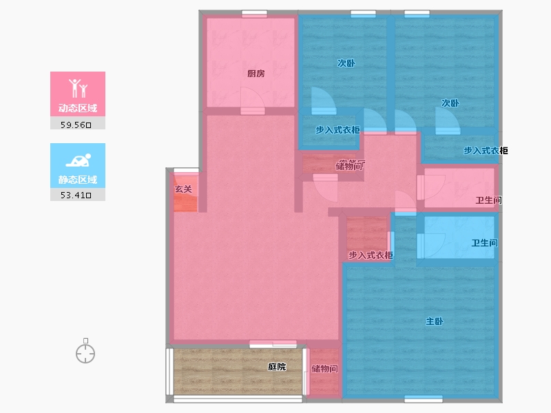 Florida-Leon-Meridian Place Apartments-104.92-户型库-动静分区