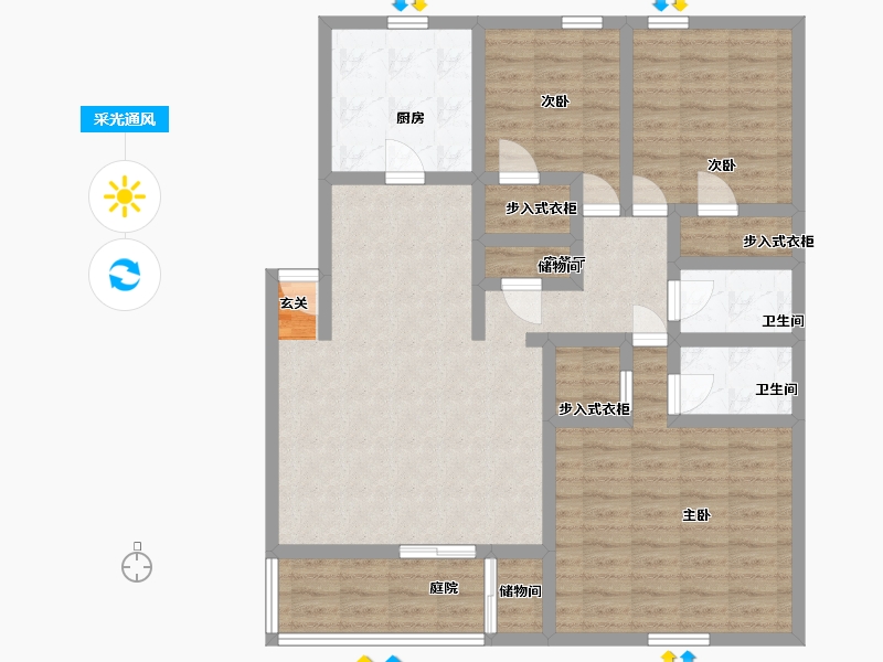 Florida-Leon-Meridian Place Apartments-104.92-户型库-采光通风