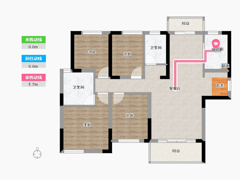 湖南省-长沙市-中建璟和城-91.60-户型库-动静线