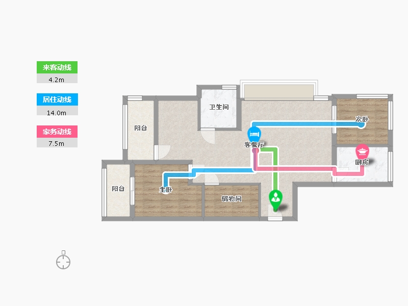 浙江省-杭州市-印江南-78.66-户型库-动静线