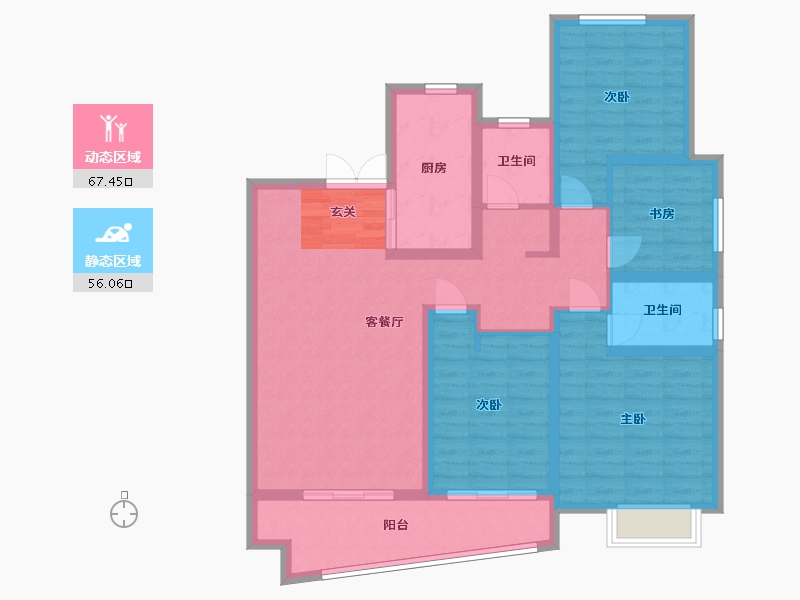 安徽省-合肥市-合肥启迪科技城水木园-110.01-户型库-动静分区