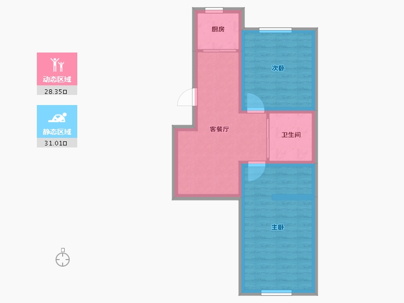 内蒙古自治区-兴安盟-钻石名城-52.23-户型库-动静分区