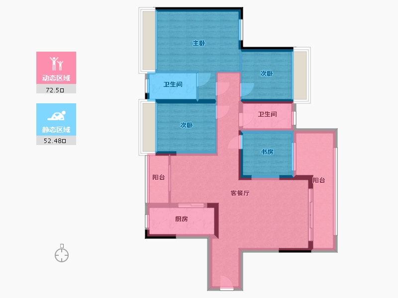 广西壮族自治区-玉林市-世客城-110.83-户型库-动静分区