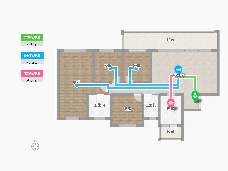 四川省-成都市-中南樾府-125.76-户型库-动静线