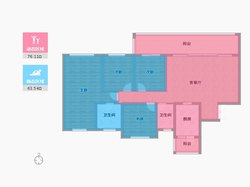 四川省-成都市-中南樾府-125.76-户型库-动静分区