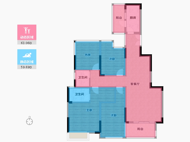 四川省-成都市-百悦城-108.40-户型库-动静分区