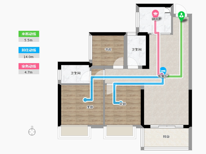 广西壮族自治区-南宁市-瀚林学府-72.14-户型库-动静线