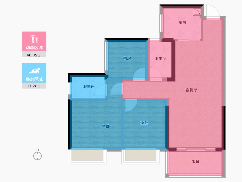 广西壮族自治区-南宁市-瀚林学府-72.14-户型库-动静分区