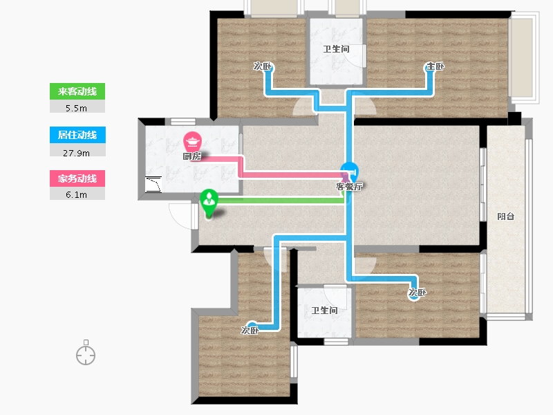 河南省-郑州市-万科城-120.00-户型库-动静线