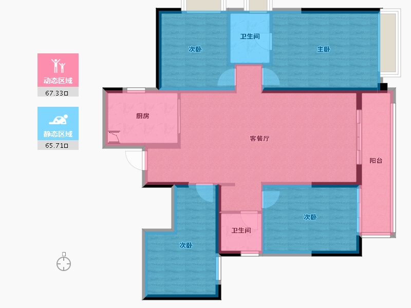 河南省-郑州市-万科城-120.00-户型库-动静分区