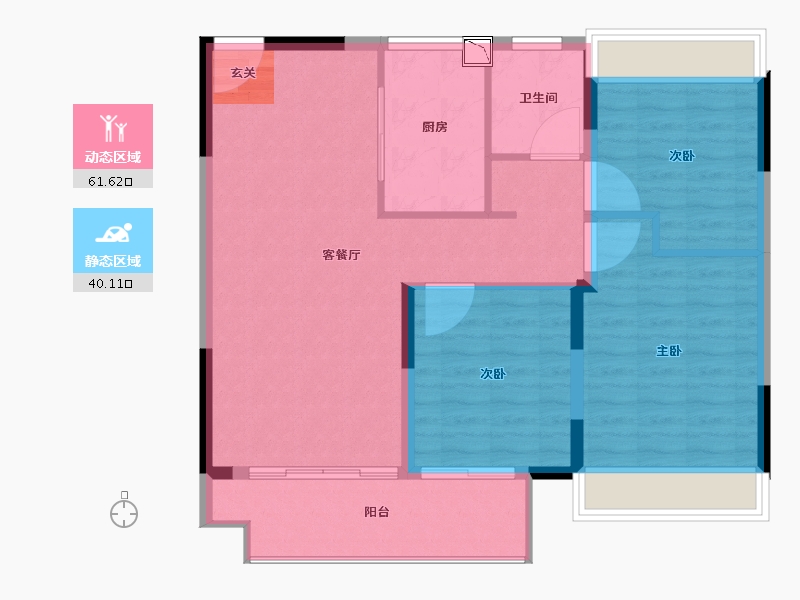 江苏省-南通市-悦城名苑-93.00-户型库-动静分区