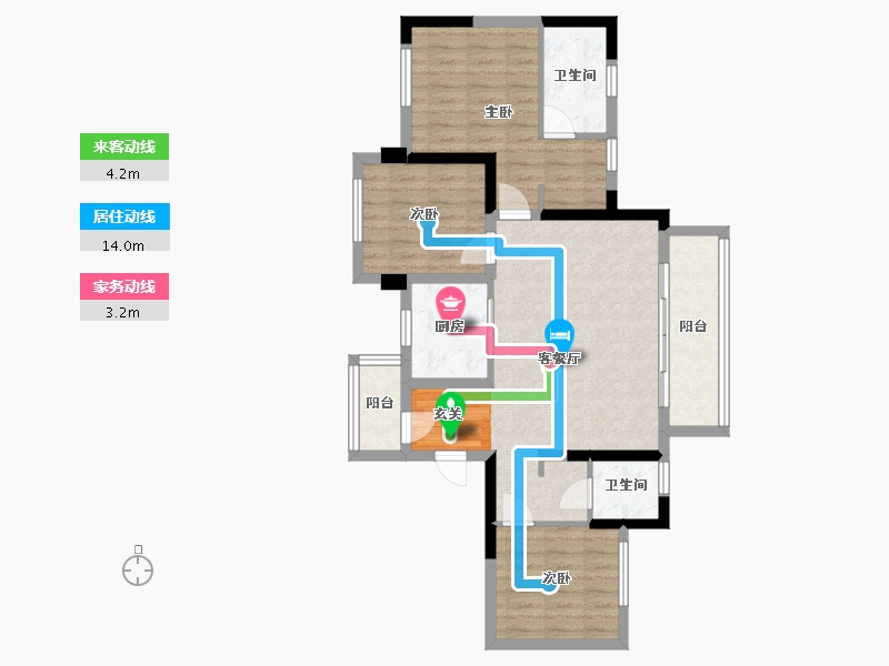 四川省-成都市-花样年江山-83.45-户型库-动静线