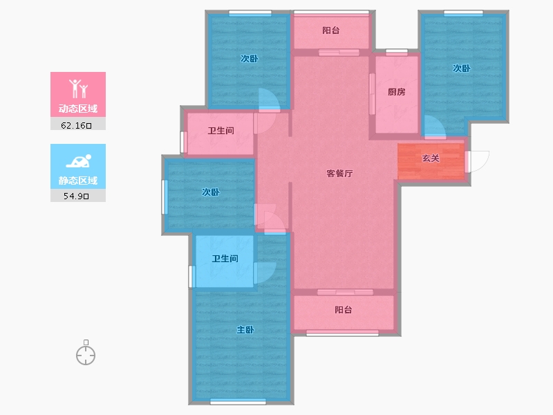 四川省-成都市-保利天和-103.80-户型库-动静分区