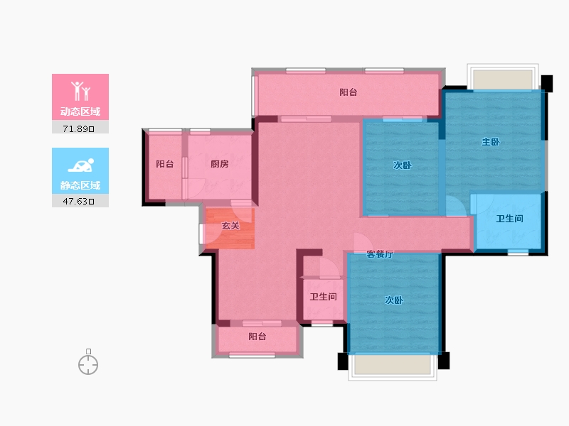 四川省-成都市-城投美庐-106.06-户型库-动静分区