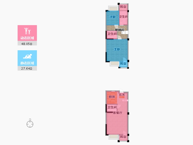 云南省-昆明市-奥宸橙郡二期-73.26-户型库-动静分区