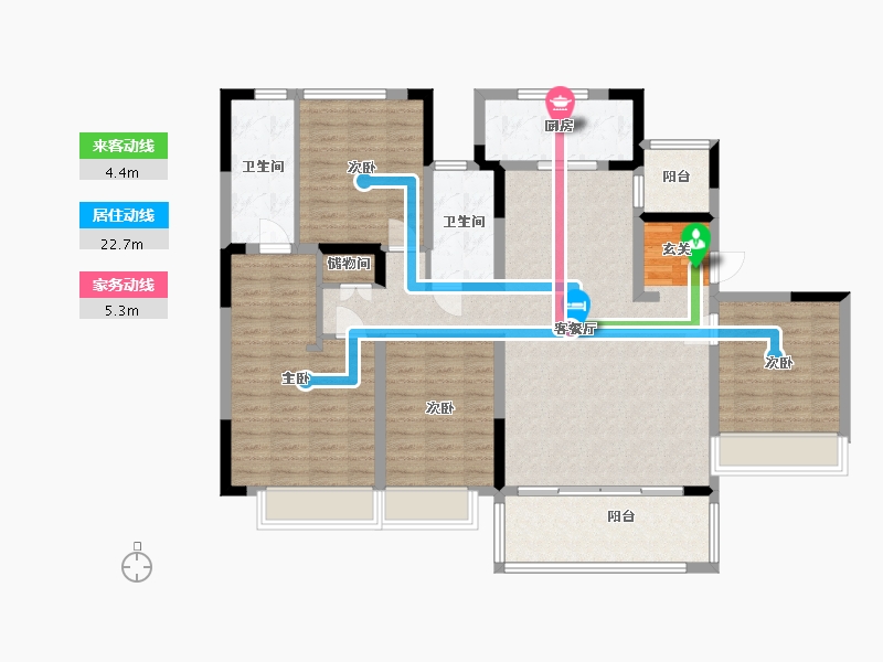 四川省-成都市-人居悦云庭-125.53-户型库-动静线