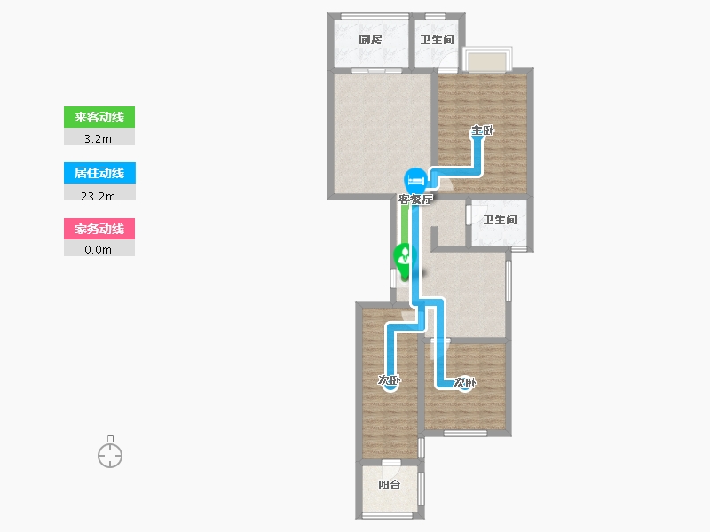 陕西省-宝鸡市-东风路59号-100.11-户型库-动静线