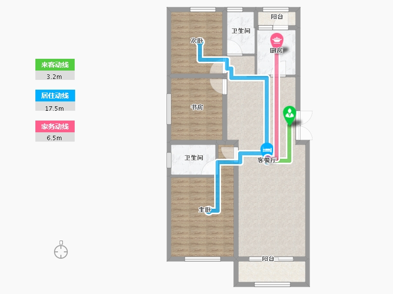 河南省-开封市-首座时代-100.00-户型库-动静线