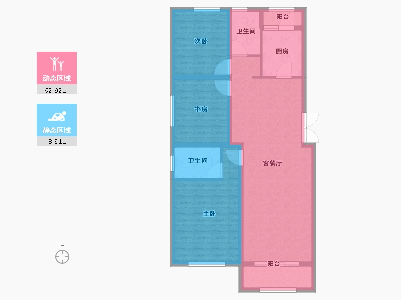 河南省-开封市-首座时代-100.00-户型库-动静分区