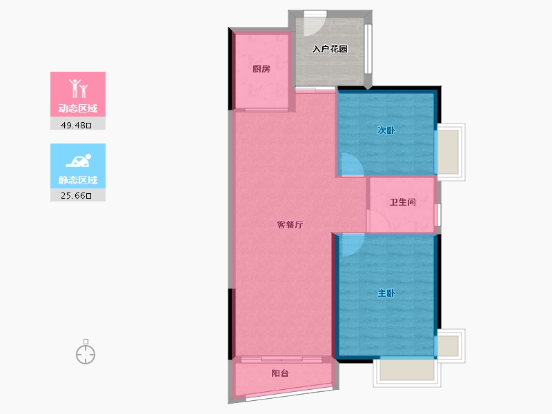 广东省-佛山市-桂丹颐景园-74.33-户型库-动静分区