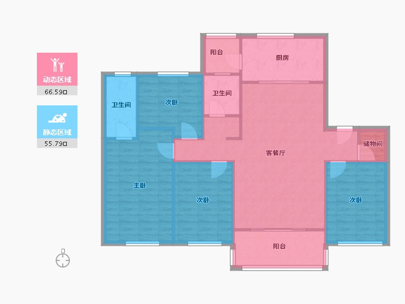 江苏省-南京市-南京碧桂园-112.23-户型库-动静分区