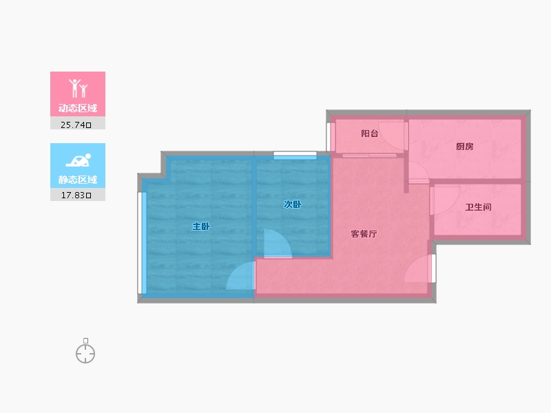 河南省-郑州市-国贸酒店公寓-38.66-户型库-动静分区