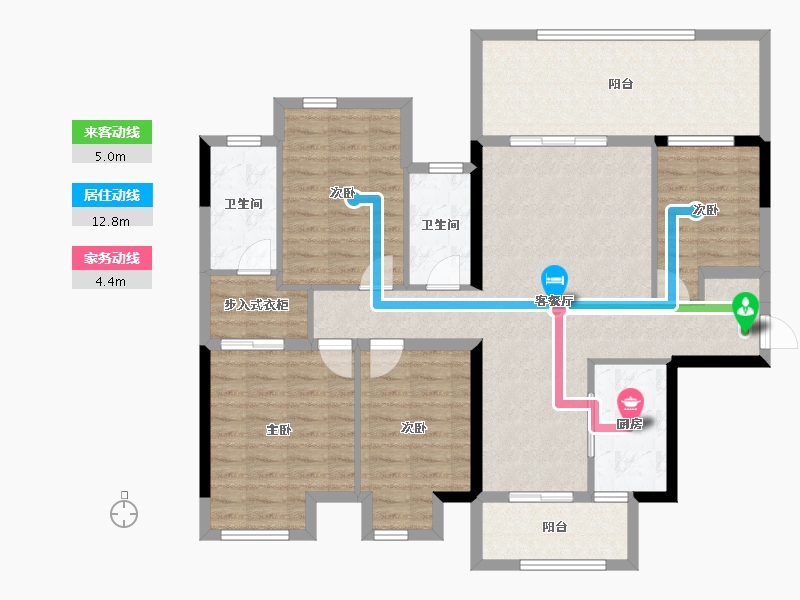 广西壮族自治区-南宁市-澜月府-118.68-户型库-动静线