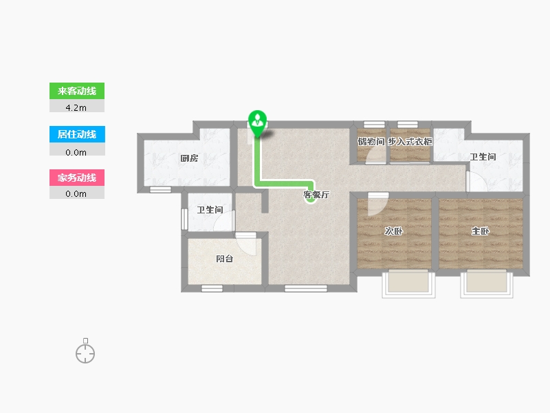 江苏省-苏州市-鑫宇佳苑-66.55-户型库-动静线