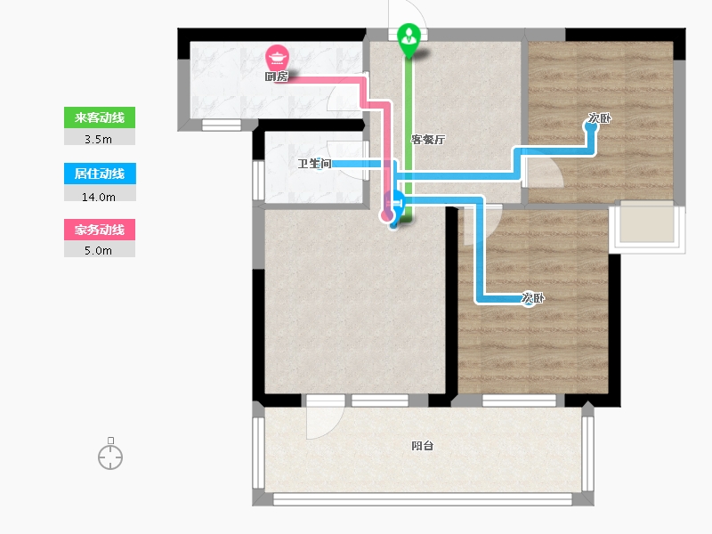 湖北省-荆门市-长龙中央公园四期-66.23-户型库-动静线