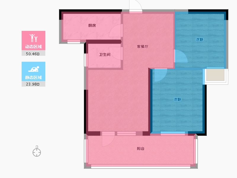 湖北省-荆门市-长龙中央公园四期-66.23-户型库-动静分区