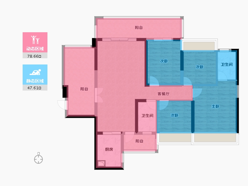 广西壮族自治区-来宾市-地王华府-112.34-户型库-动静分区