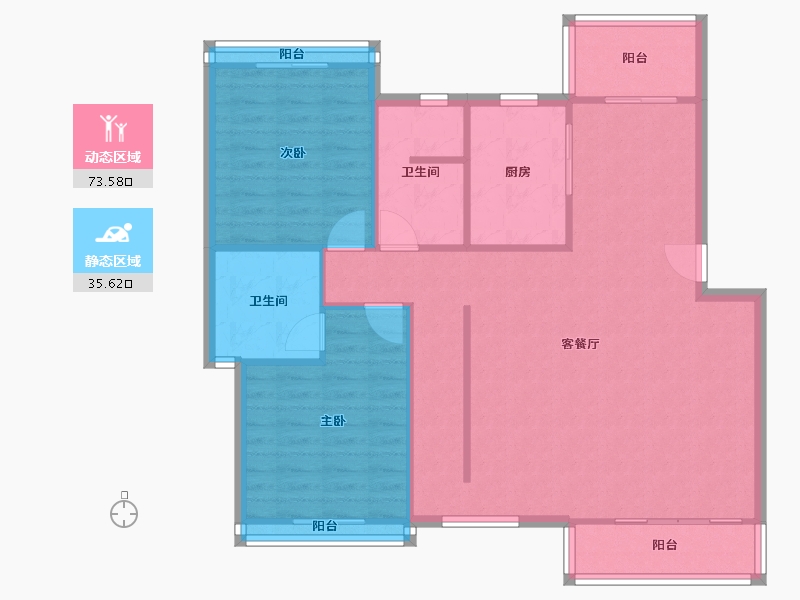 湖北省-武汉市-南国明珠-99.70-户型库-动静分区