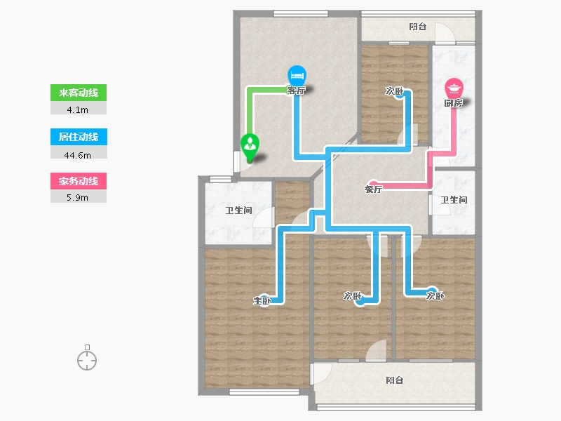 河南省-郑州市-金城中苑-132.50-户型库-动静线