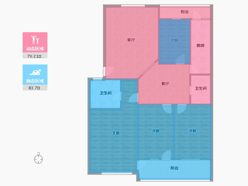 河南省-郑州市-金城中苑-132.50-户型库-动静分区