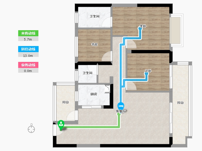 湖南省-衡阳市-万达酃湖书院-86.63-户型库-动静线