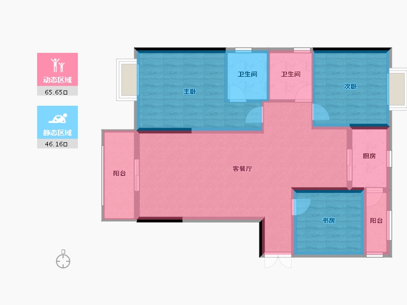 湖北省-黄冈市-黄梅县-100.65-户型库-动静分区