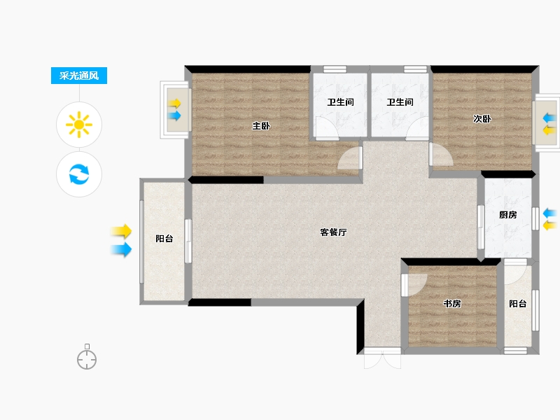 湖北省-黄冈市-黄梅县-100.65-户型库-采光通风