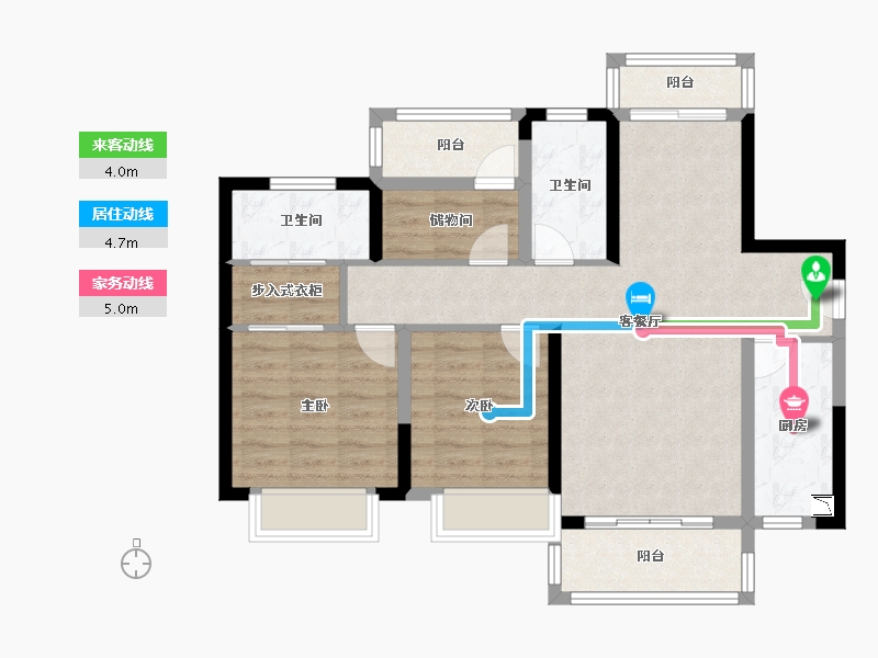 湖南省-长沙市-中建悦和城-84.92-户型库-动静线