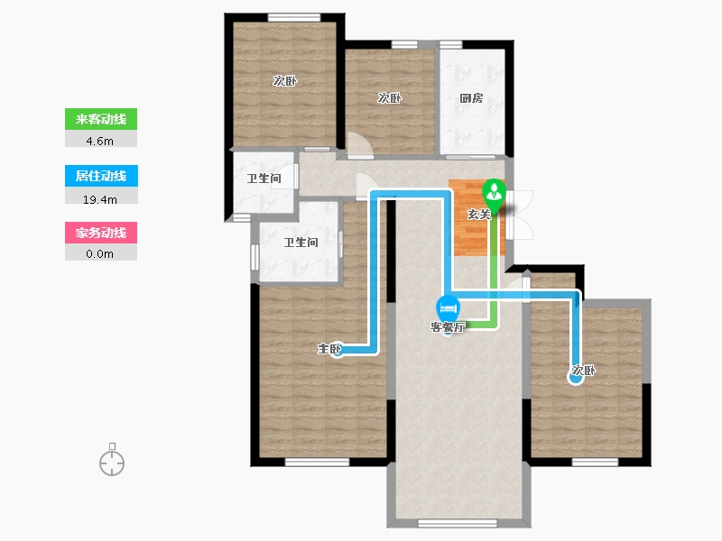 湖南省-长沙市-卓越江岸-118.01-户型库-动静线