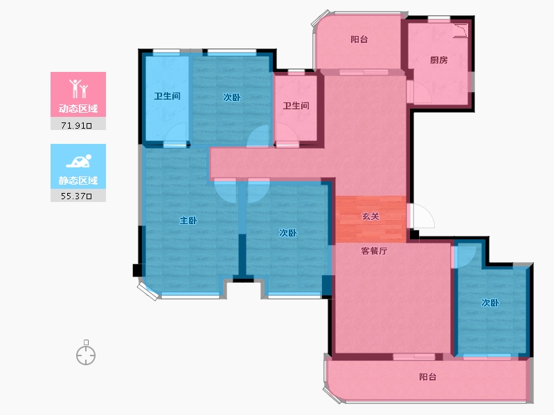 四川省-成都市-德商御�Z天骄-113.62-户型库-动静分区