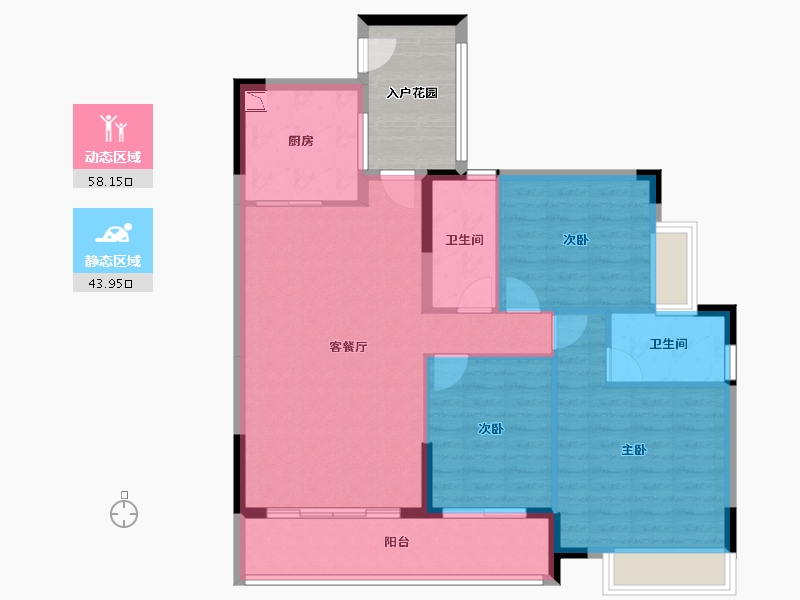 青海省-海南藏族自治州-海逸豪苑-99.36-户型库-动静分区